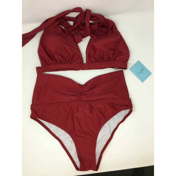 Cupshe Other - Women's Cupshe 2 Piece Bikini Set S Maroon